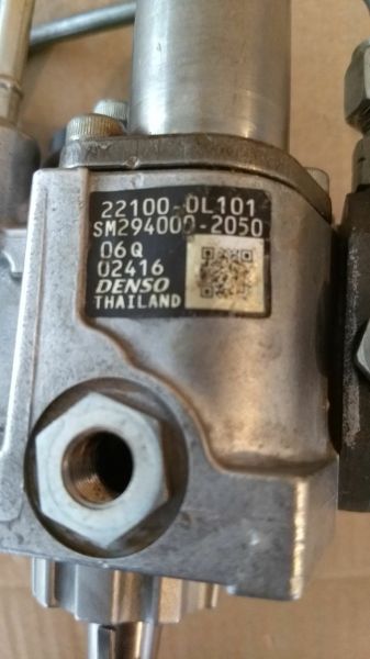 294000-2050 (22100-0L101) BOMBA de ALTA PRESSÃO DENSO HILUX  3.0 2013