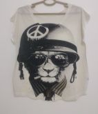 (012) T SHIRT GATO MILITAR