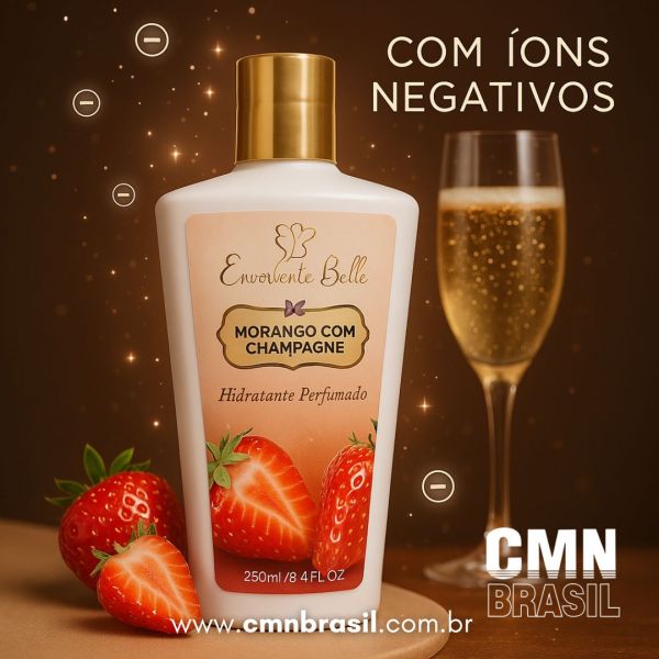 HIDRATANTE P/ CORPO MORANGO C CHAMPAGNE EMANUELLA BELLA,CMN, 250ML