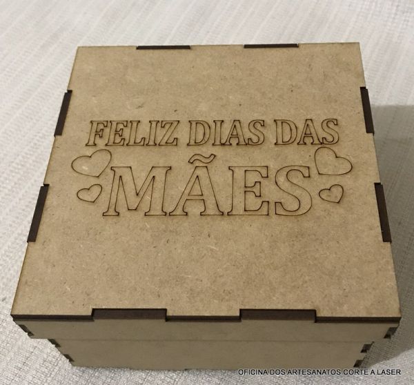 CÓD-DM02 CAIXA 15X15X6 FELIZ DIA DAS MÃES