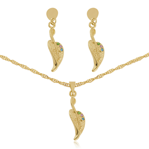 Conjunto de gargantilha e brinco