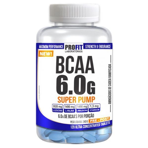 BCAA 6.0G SUPER PUMP - 120 TABS - PROFIT