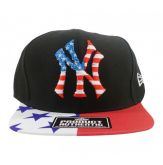 BONÉ ABA RETA NEW YORK YANKEES EUA PRETO