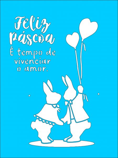 CÓD-STP15 COELHOS APAIXONADOS 20X15