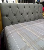 Cabeceira Casal Hera 140 Corino Cinza SR Cabec