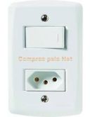 INTERRUPTOR 01 TC+TOMADA 10A BRLUX TRAMONTINA