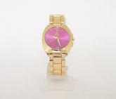Relógio Feminino Calvin Klein Dourado Fundo Rosa