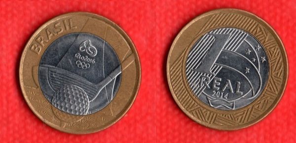 OLP564/1- Moeda Olimpica GOLFE