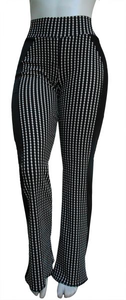 bailarina/flare ou reta (P-M-G), preta e branca, tecido jacquard grosso, alta elasticidade