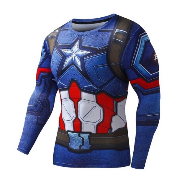 Camisa  Musculação dos Homens camiseta 3D Impresso Capitão América Top