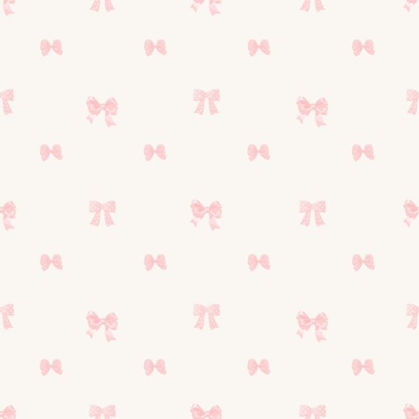 Papel de Parede Bambino's Bobinex (Nacional) - Laços (Rosa/ Off-White) 3335