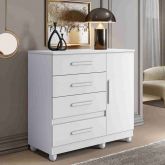 Comoda New Florenca 4G1P Branco Benetil