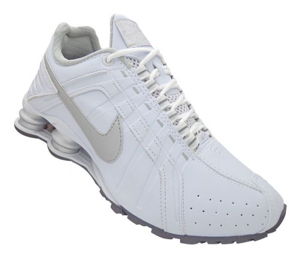 Tênis Nike Shox Junior Branco e Prata MOD:13587