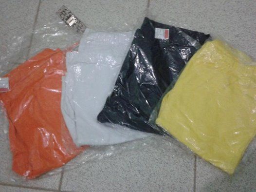 Bermuda cotton colorida Plus size