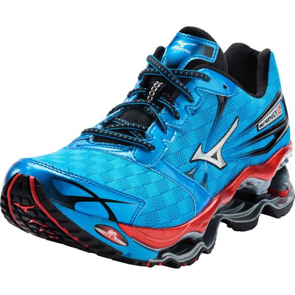 Mizuno wave prophecy 2 azul e vermelho