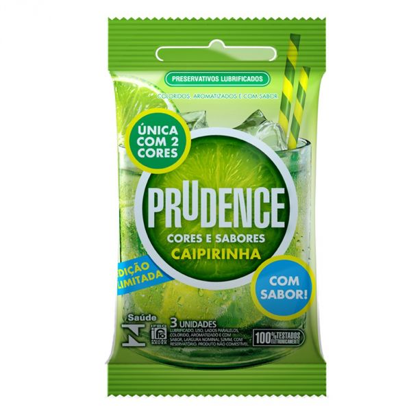 Preservativo C S Caipirinha Com 3 Unidades Prudence