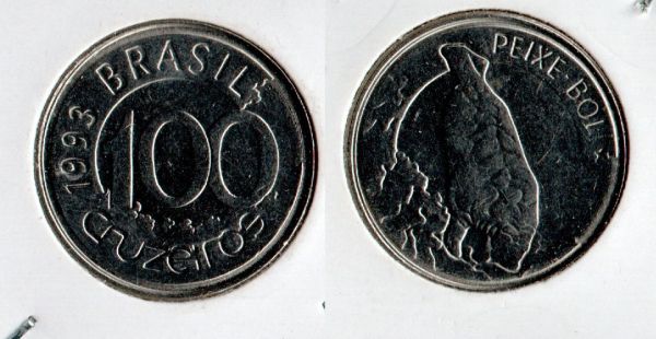 V424 - 100 Cruzeiros 1993 - Peixe Boi