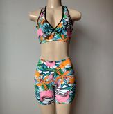 Conjunto Fitness Top + Bermuda Estampados
