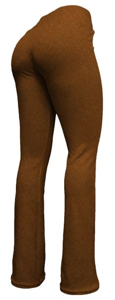 calça feminina caramelo(GG-46)), flare ou corte reto, tecido crepe de malha