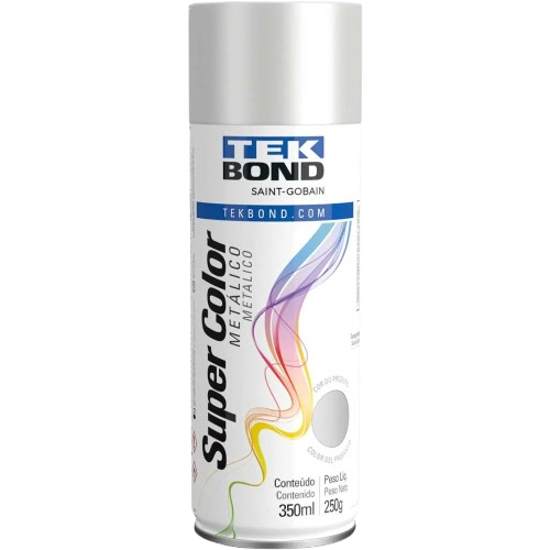 Tinta spray prata metálico 350ml TEKBOND
