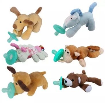 Chupeta Bichinho De Pelúcia Similar Wubbanub Soothie