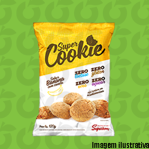 SuperCookie Zero Açúcares de Banana com Canela 120 Gramas Superbom