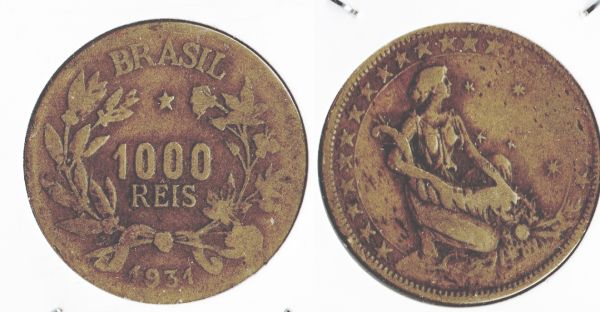 V134-1 1$000 1931 -Tiragem  BAIXÍSSIMA 200.000 - Oportunidade.