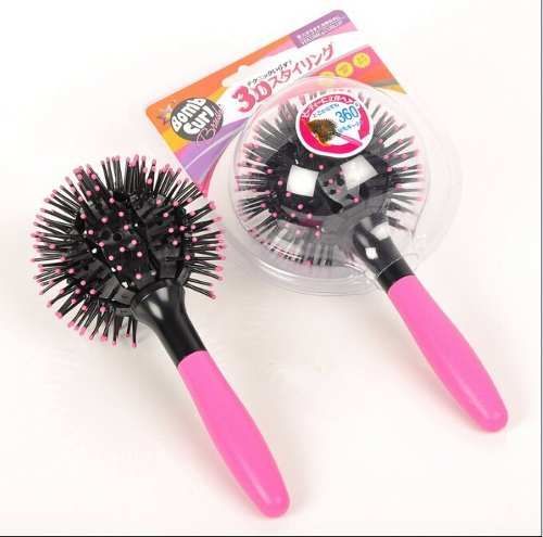 3D Bomb Curl Brush Escova Modeladora para Cachos