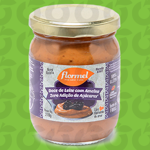 Doce de Leite com Ameixa Cremoso Zero Açúcar, zero glúten 210 Gramas FlorMel