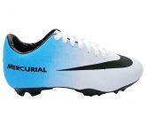 Chuteira Nike Mercurial Branco e Azul MOD:11599