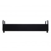 Bandeja Retangular de Metal com Fundo em MDF e Alça Preto Fosco 21cm x 13cm x 6cm - Lyor