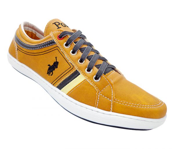 Sapatênis Polo Ralph Lauren Couro Sintético Mostarda MOD:12873