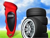 Carro Universal Digital Manômetro Pneus  vermelho