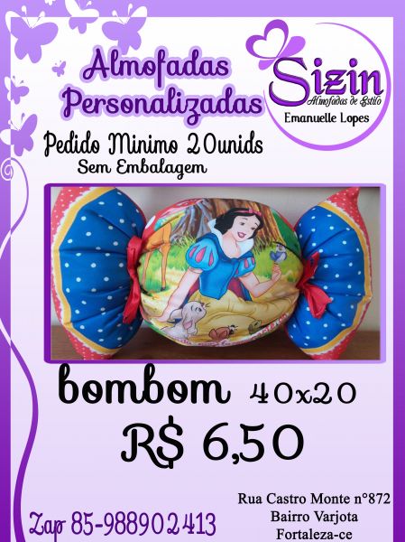 ALMOFADA BOMBOM 40X20