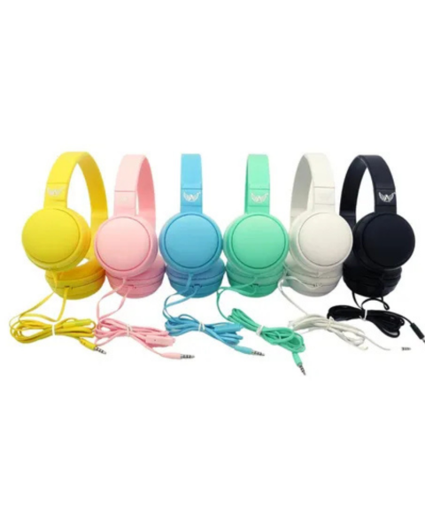 Fone Bluetooth Estéreo Com Fio Headphone Altomex Modelo A-19 Cor Rosa Luz Branco