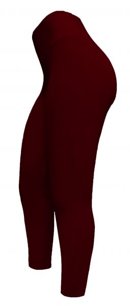 Legging vermelha (60/62) em crepe de malha, cintura alta,gramatura média