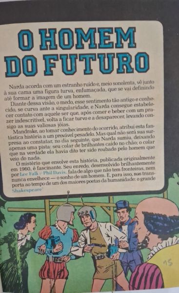 Gibi antigo Mandrake Especial 12 Caçada ao viajante do tempo