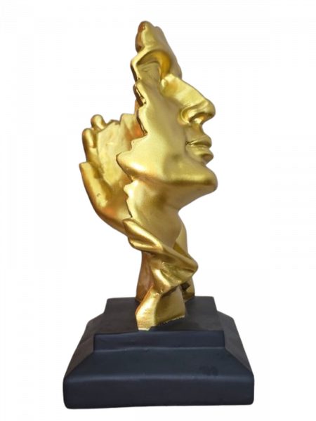 Decoração Faces Estatueta Figura Abstrata de Homem Resina 20 cm