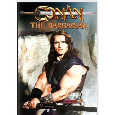 CONAN-THE BARBARIAN-ARNOLD SCHWARZENNEGER-PHOTOBOOK -LIVRO COM FOTOS RARAS DO FILME DE 1982-CAPA DUR