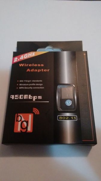 Adaptador Receptor Wireless Usb Wi-fi Antena 600mbps Pc + Cd