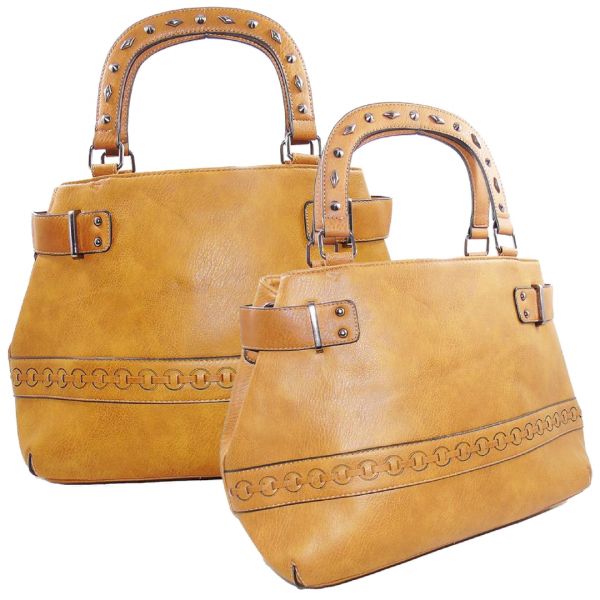 Bolsa de ombro cor areia.