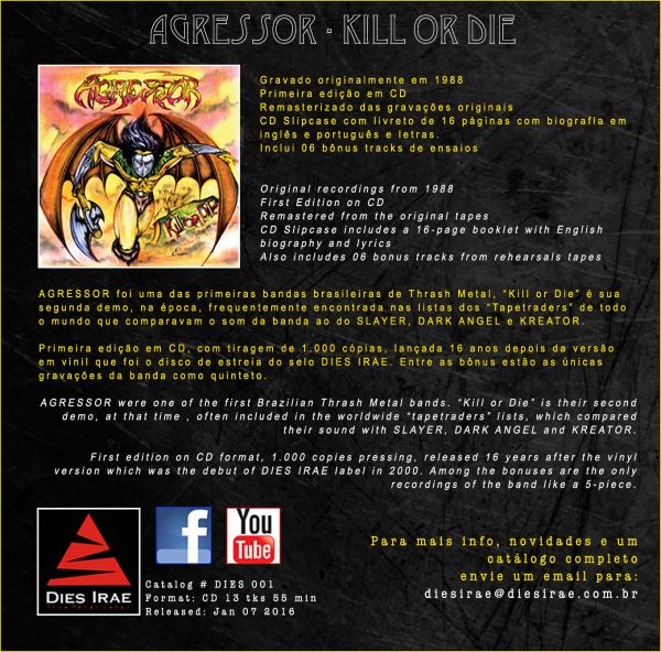 AGRESSOR - Kill or Die (CD)