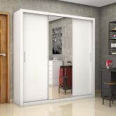 Roupeiro Veneza ou Clara Plus Gold 3P4G Branco.Branco Carioca