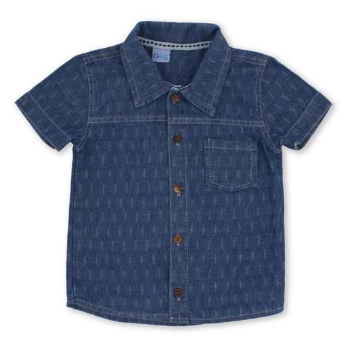 Camisa Jeans Maquinetada 4584
