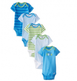 Conjunto de Bodies Meninos Gerber 5 peças Manga curta