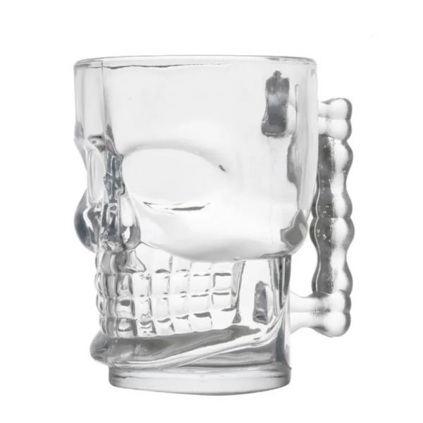 Caneca Caveira Viking Vidro 510 ml
