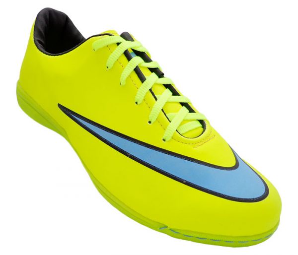 Chuteira Futsal Nike Mercurial Victory 5 Verde Limão e Azul
