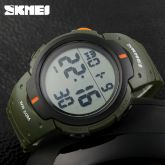 Skmei 1068 LED Relógio Militar Digital Despertador Resistente à Água Dia Data Cronômetro para Esport