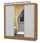 Roupeiro Veneza ou Clara Plus Gold 3P4G Cinamomo.Off White Carioca
