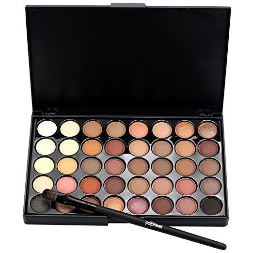 LandFox Cosmetic Matte Sombra Paleta luz difunda 40 Cores+pincel
